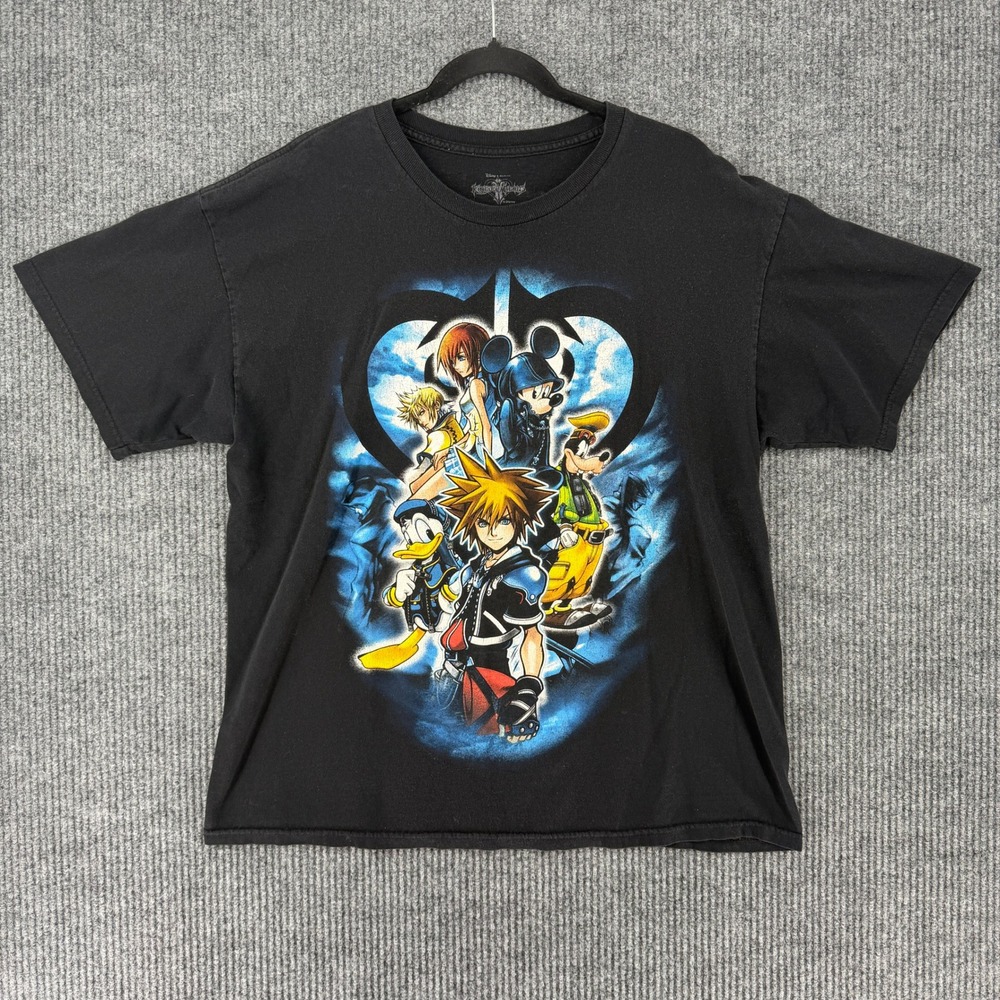 Y2K Kingdom Hearts Disney gamer tee mens XL goofy square enix